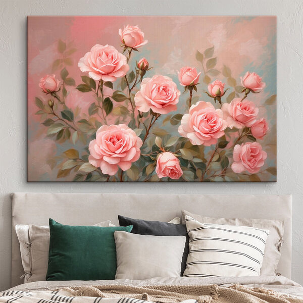 Gemälde von rosa Rosen Gemälde von rosa Rosen