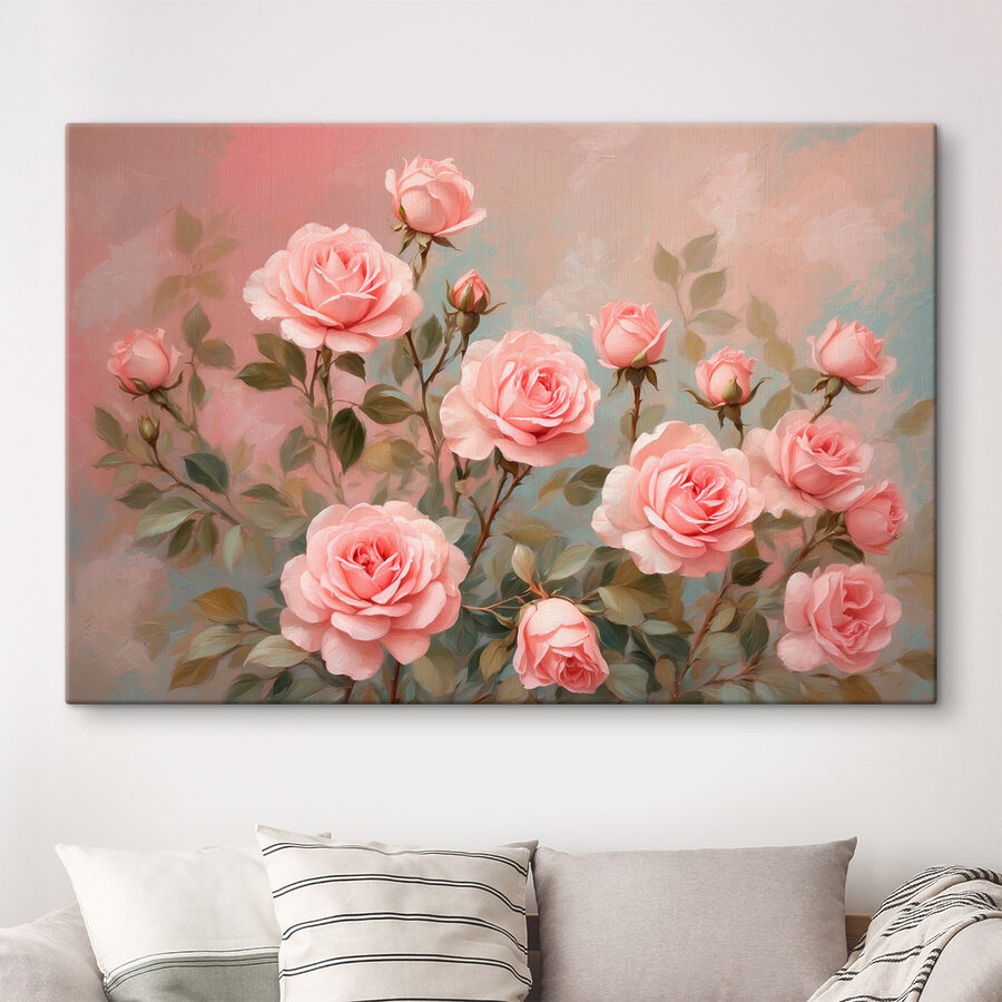 Gemälde von rosa Rosen Gemälde von rosa Rosen