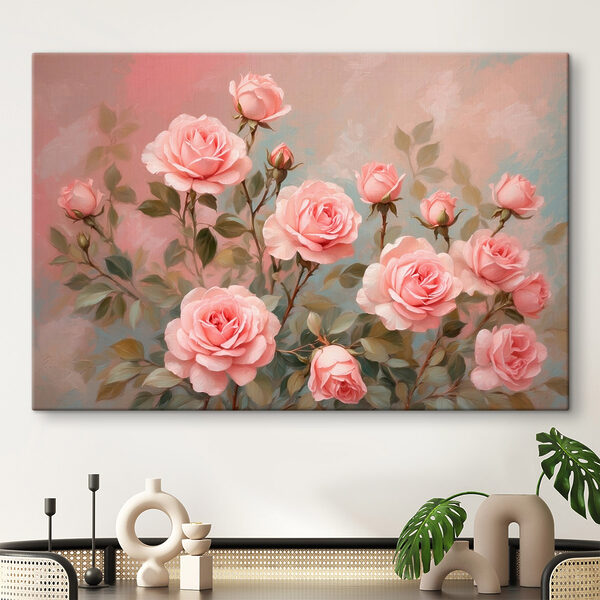 Gemälde von rosa Rosen Gemälde von rosa Rosen