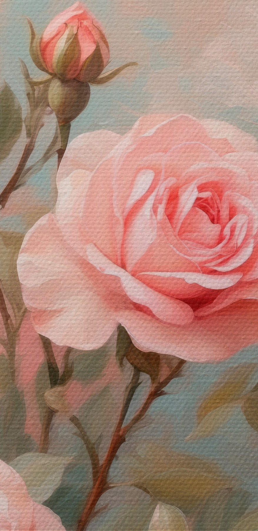 Gemälde von rosa Rosen Gemälde von rosa Rosen