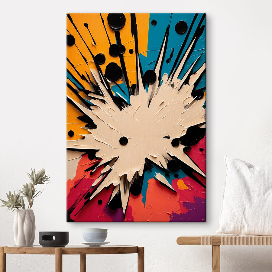 Wandbilder Weiße und schwarze Explosion – Bild 2