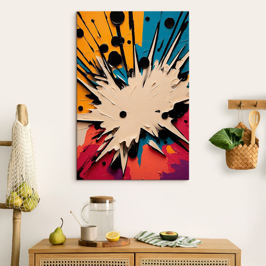 Wandbilder Weiße und schwarze Explosion – Bild 3