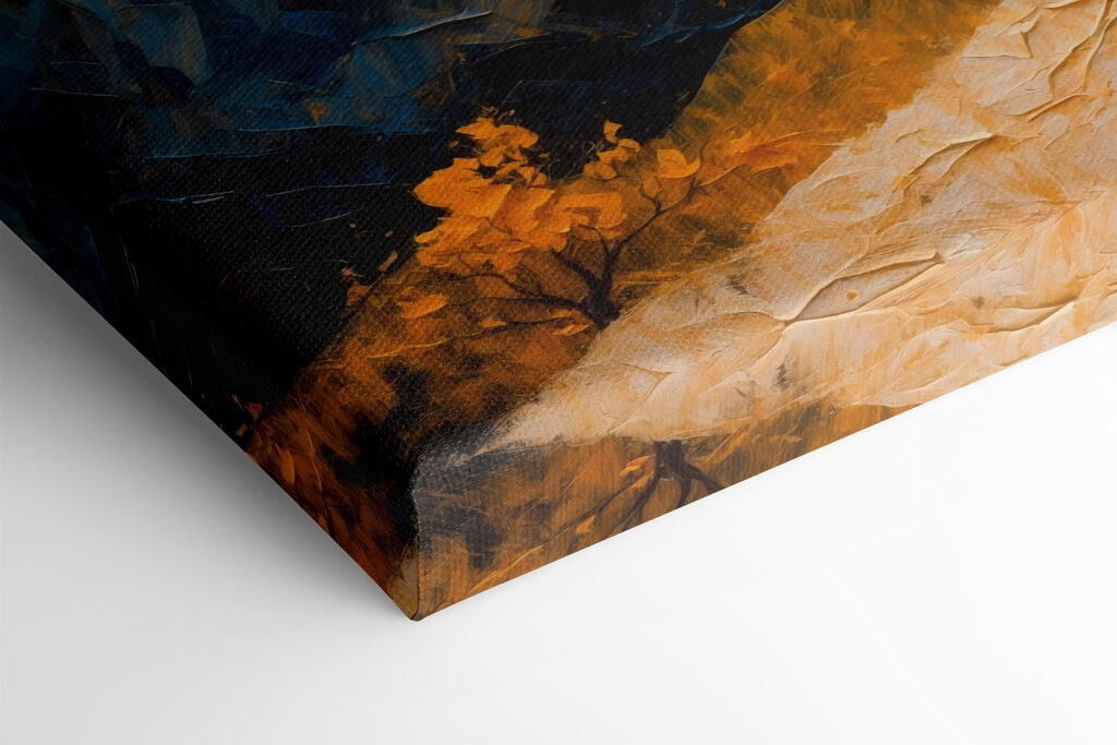 Painting of a tree with yellow leaves Painting of a tree with yellow leaves