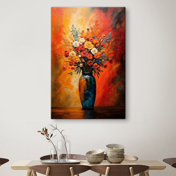 Gemälde von Blumen in einer Vase Gemälde von Blumen in einer Vase