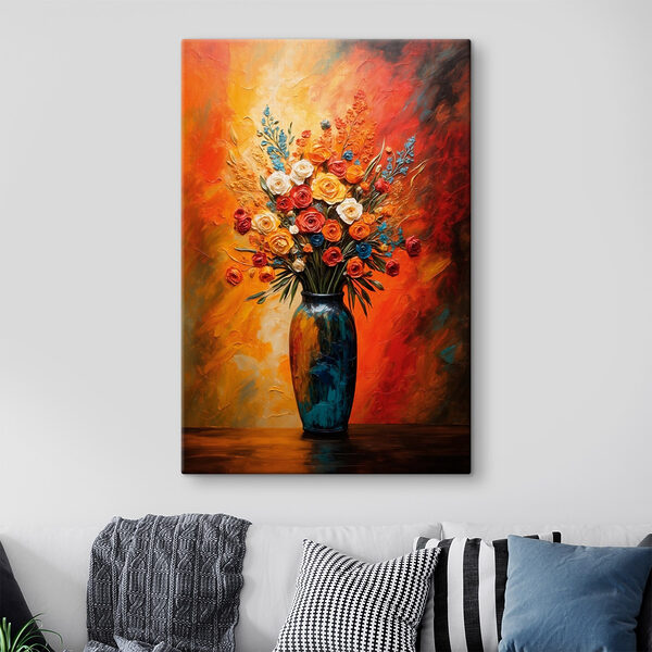Gemälde von Blumen in einer Vase Gemälde von Blumen in einer Vase