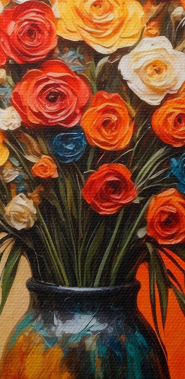 Gemälde von Blumen in einer Vase Gemälde von Blumen in einer Vase