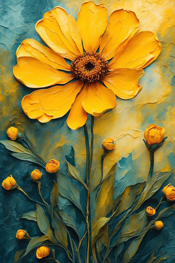 Gemälde einer Blume Gemälde einer Blume