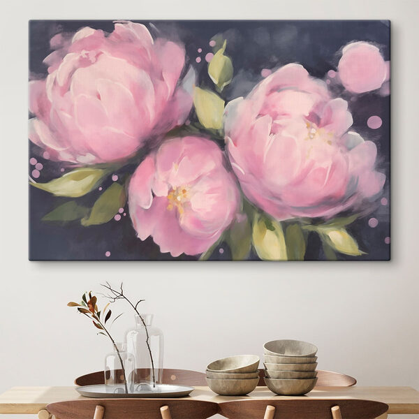 Painting of pink flowers Painting of pink flowers