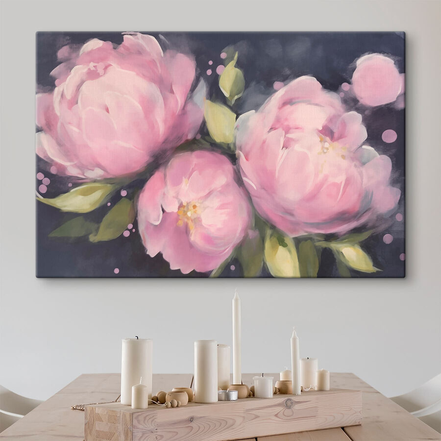Painting of pink flowers Painting of pink flowers