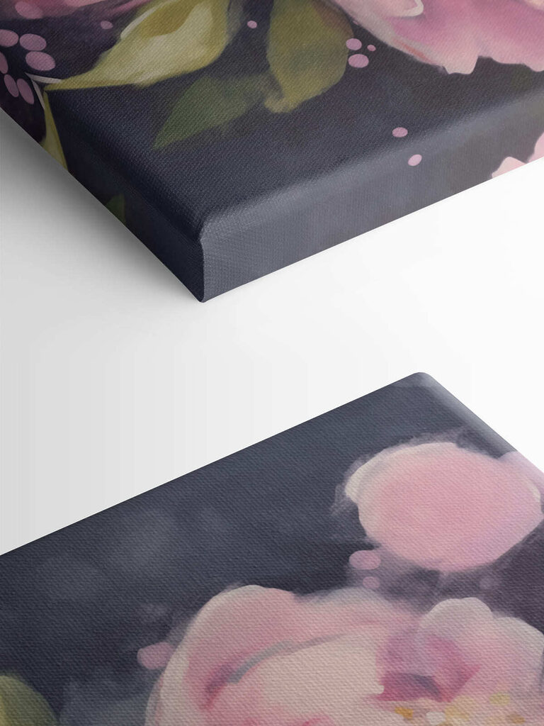 Painting of pink flowers