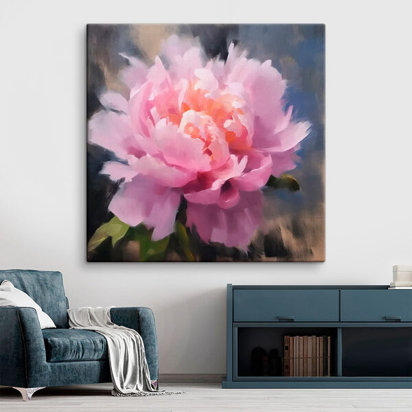 Rosa Blume mit grünen Blättern Rosa Blume mit grünen Blättern