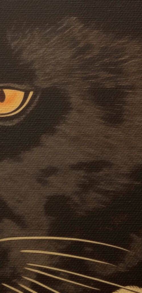 Black panther with yellow eyes Black panther with yellow eyes