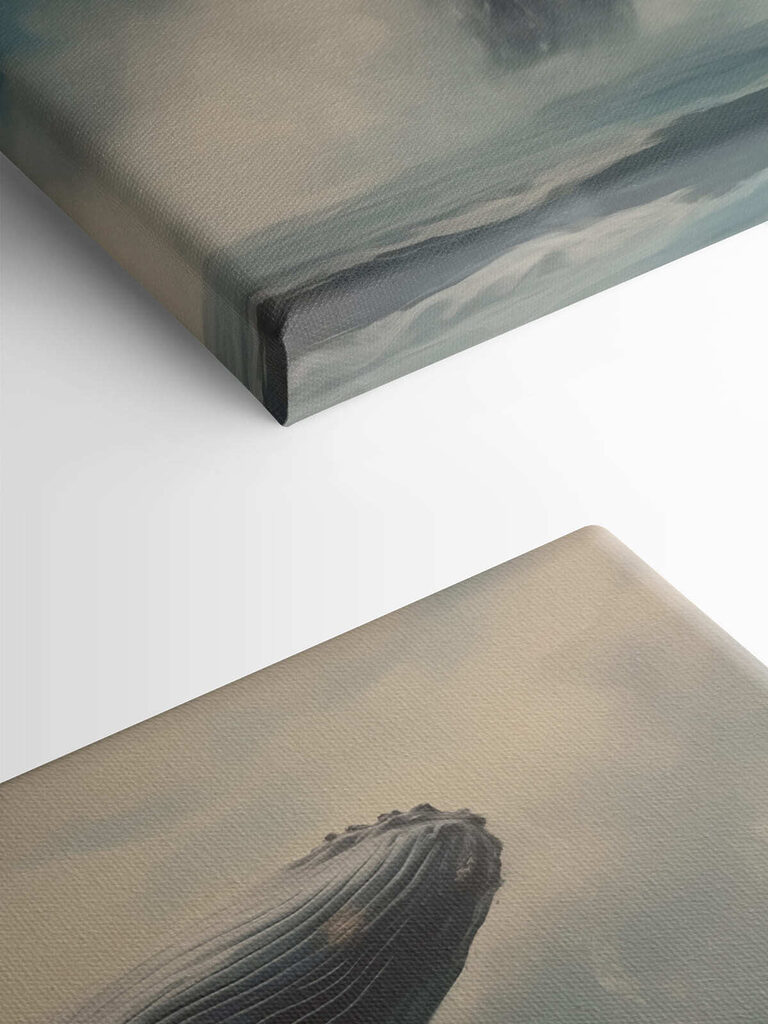 Whale jumping out of the water