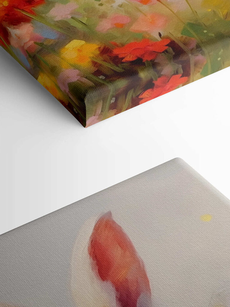 White rabbit in a flower field