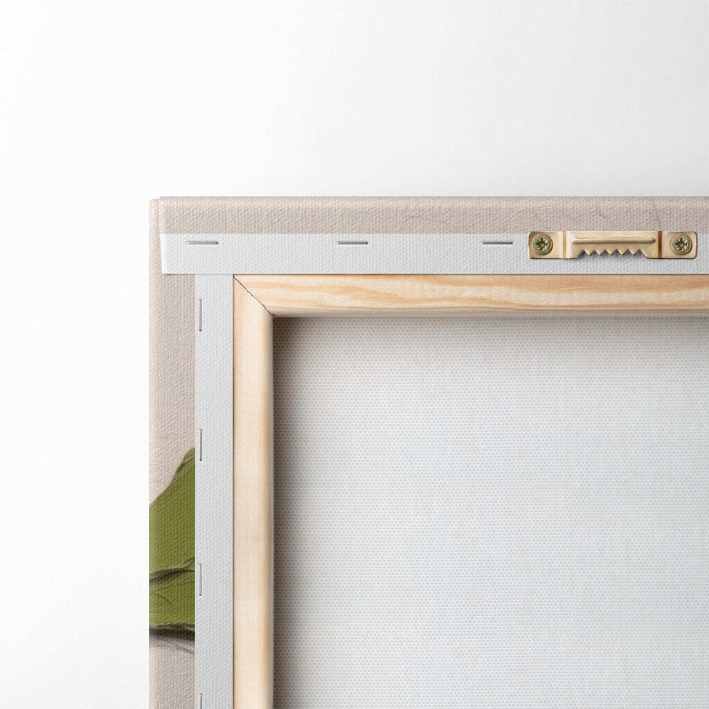 Lemon with leaves painted on it