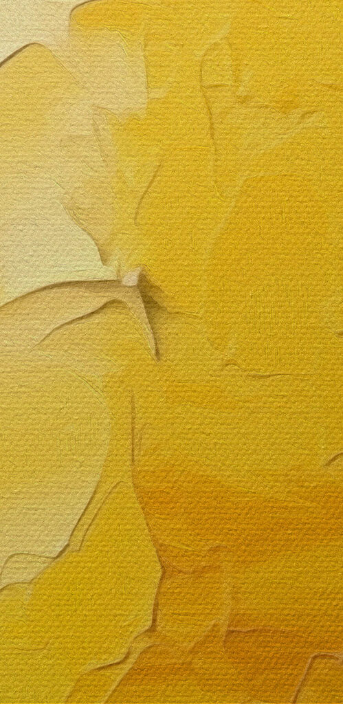 Lemon with leaves painted on it