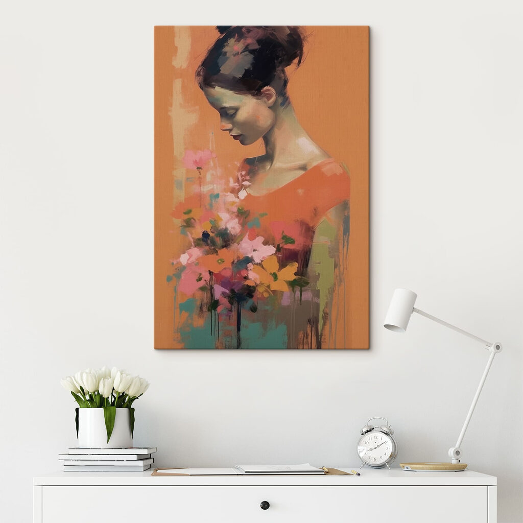 Woman holding flowers