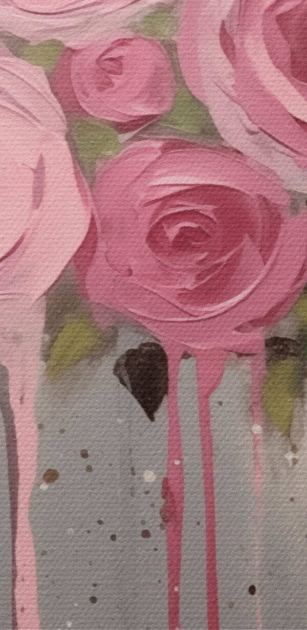 Gemälde mit rosa Blumen Gemälde mit rosa Blumen