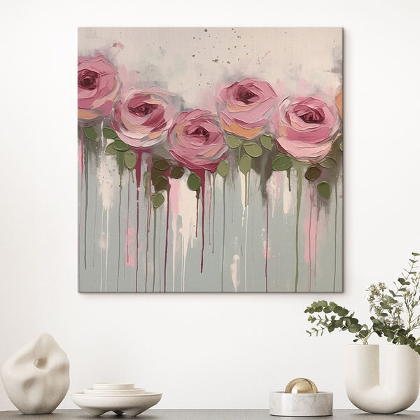Wandbilder Gemälde von rosa Rosen (Artikelnummer: s43934) Wandbilder Wandbilder Gemälde von rosa Rosen (Artikelnummer: s43934)