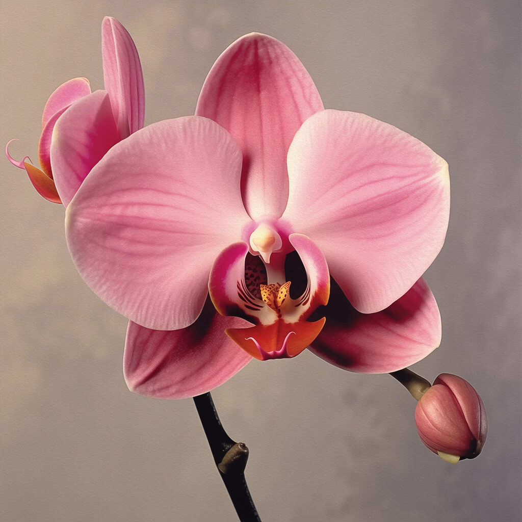 Delicate pink orchid in full bloom Delicate pink orchid in full bloom