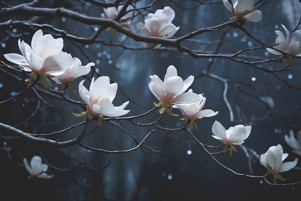 Baum mit weißen Blüten Baum mit weißen Blüten