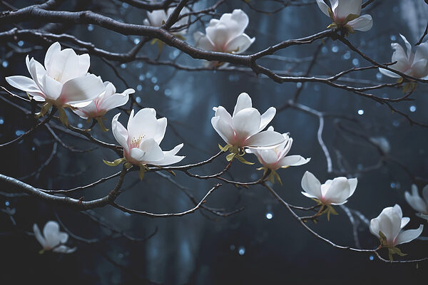 Baum mit weißen Blüten Baum mit weißen Blüten
