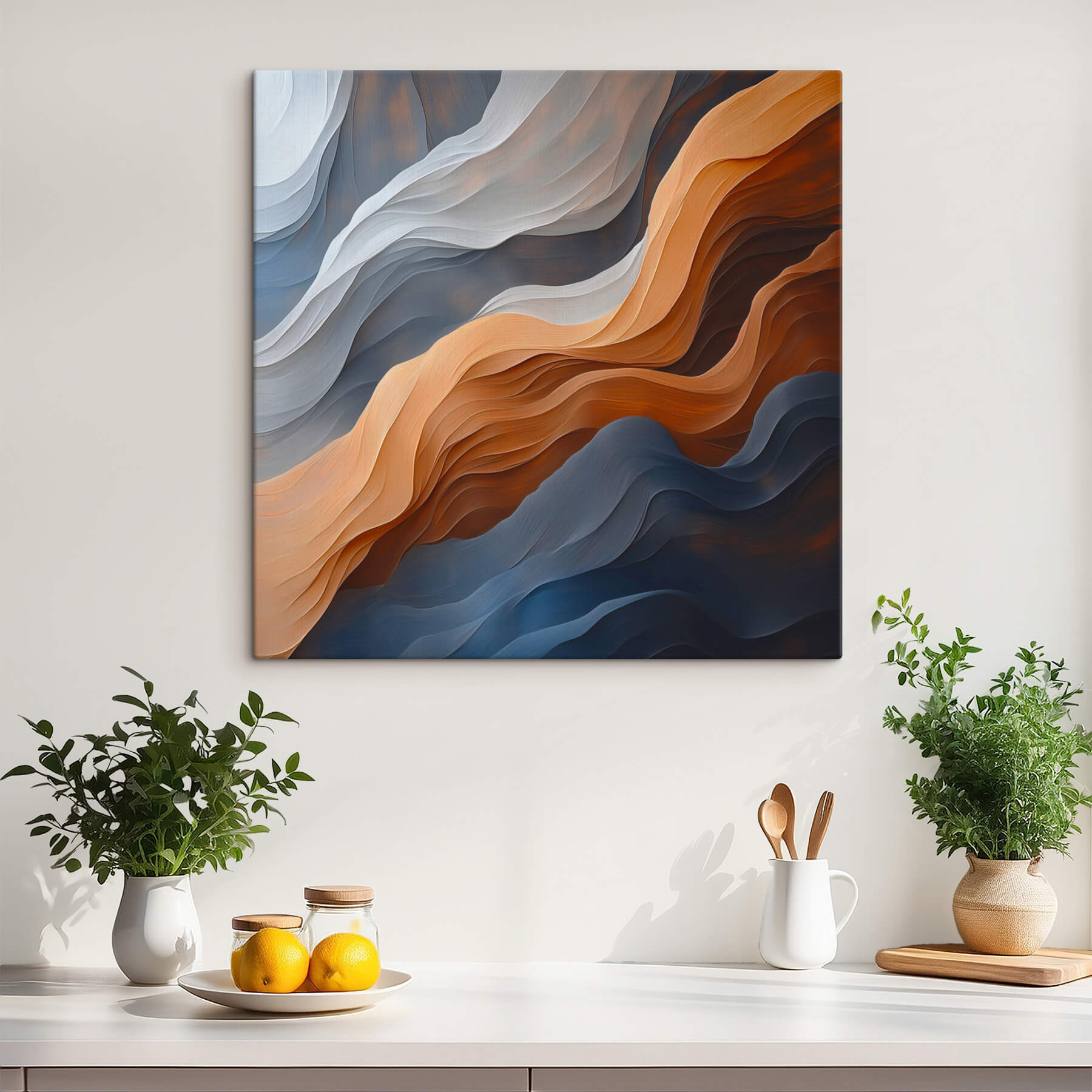 Flowing waves of color and texture