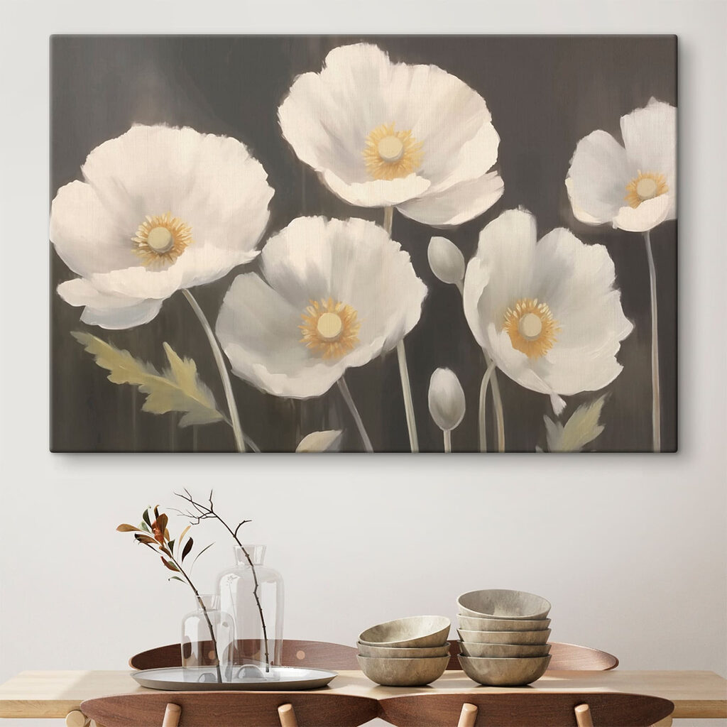 Group of white flowers Group of white flowers