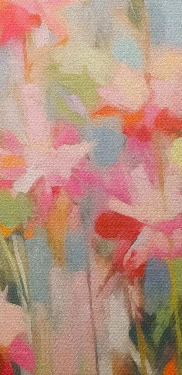Painting of flowers on a wall Painting of flowers on a wall