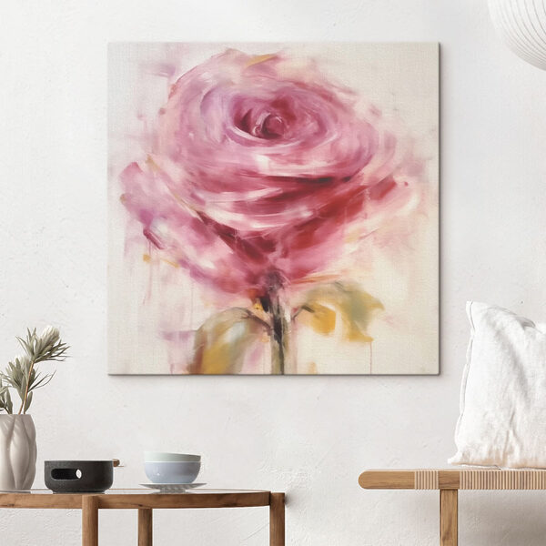 Gemälde einer rosa Rose Gemälde einer rosa Rose