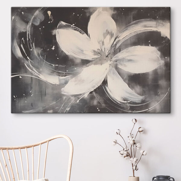 Weiße Blume auf schwarzem Hintergrund Weiße Blume auf schwarzem Hintergrund