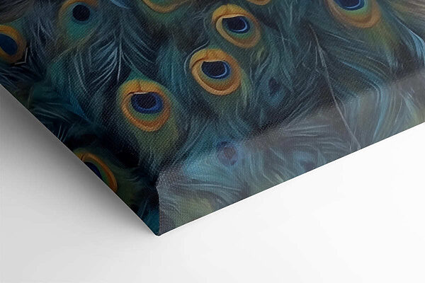 Painting of a peacock on a branch Painting of a peacock on a branch