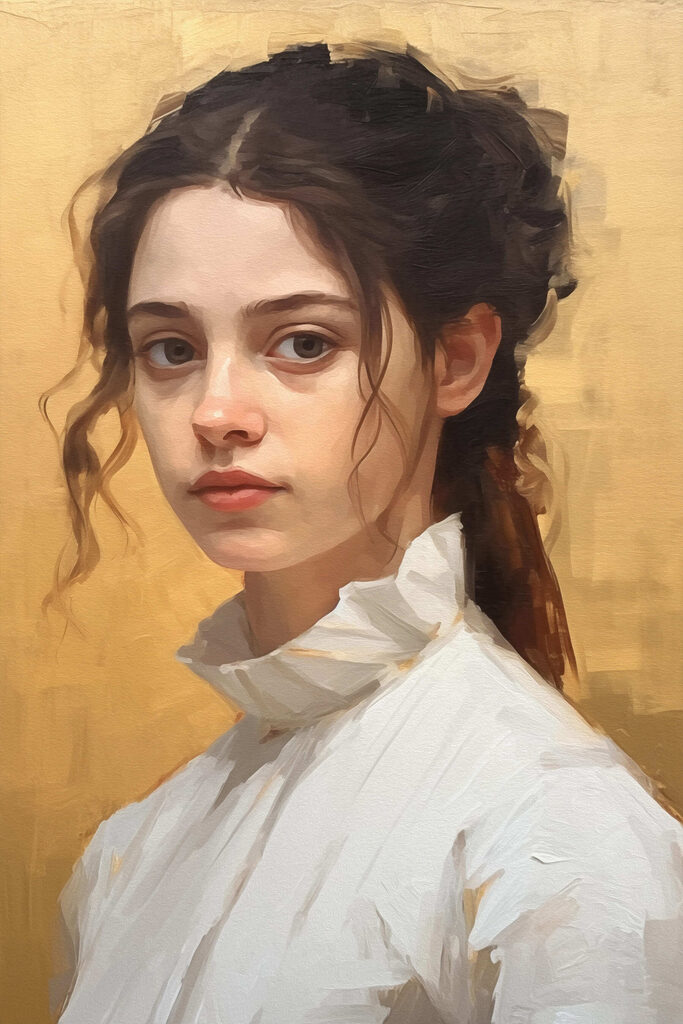 Woman in a white shirt