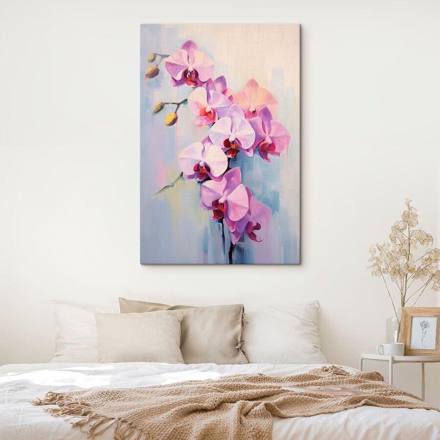 Gemälde von lila Blumen