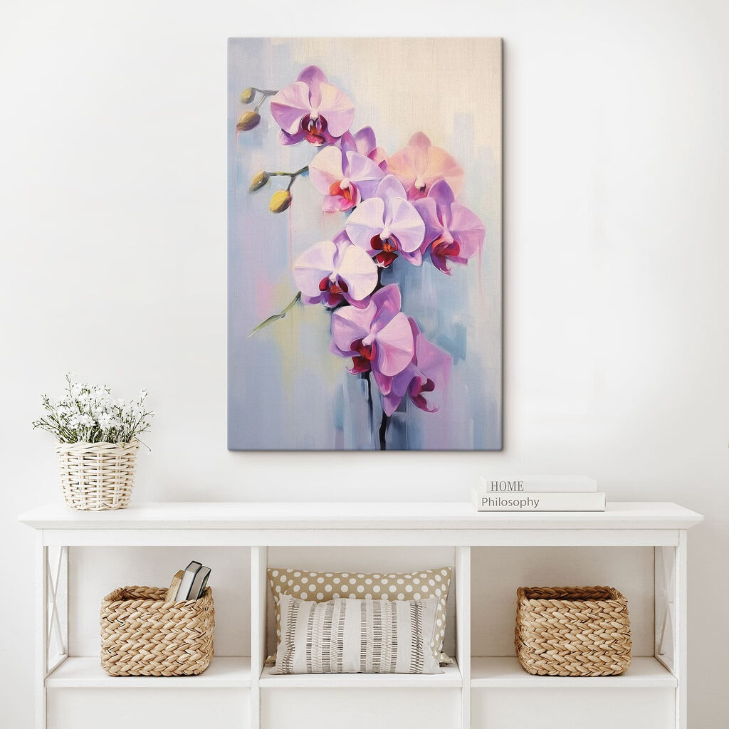 Painting of purple flowers
