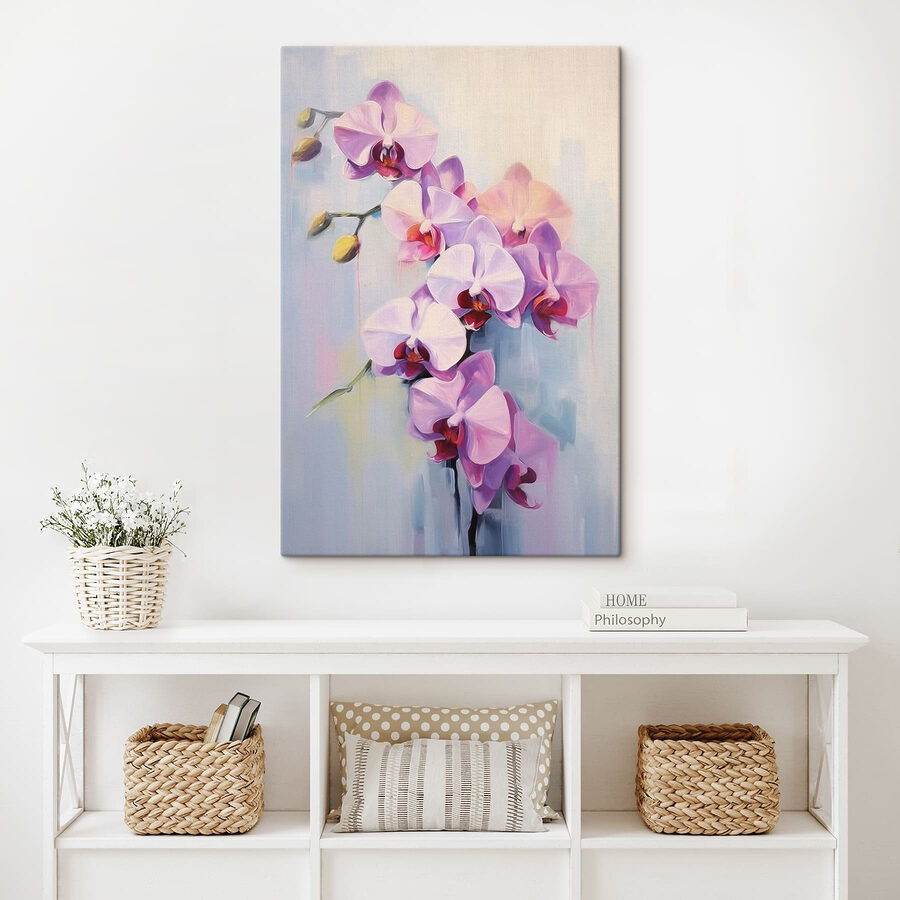 Gemälde von lila Blumen