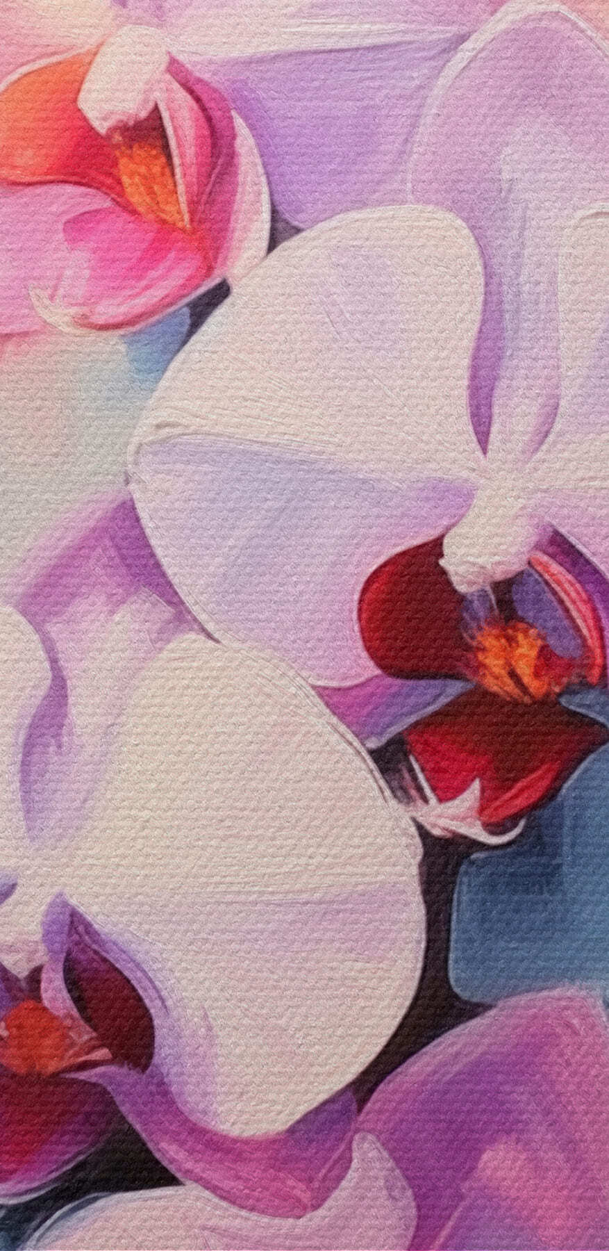 Gemälde von lila Blumen