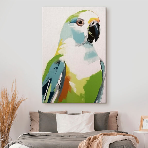 Bunter Vogel mit schwarzem Schnabel Bunter Vogel mit schwarzem Schnabel