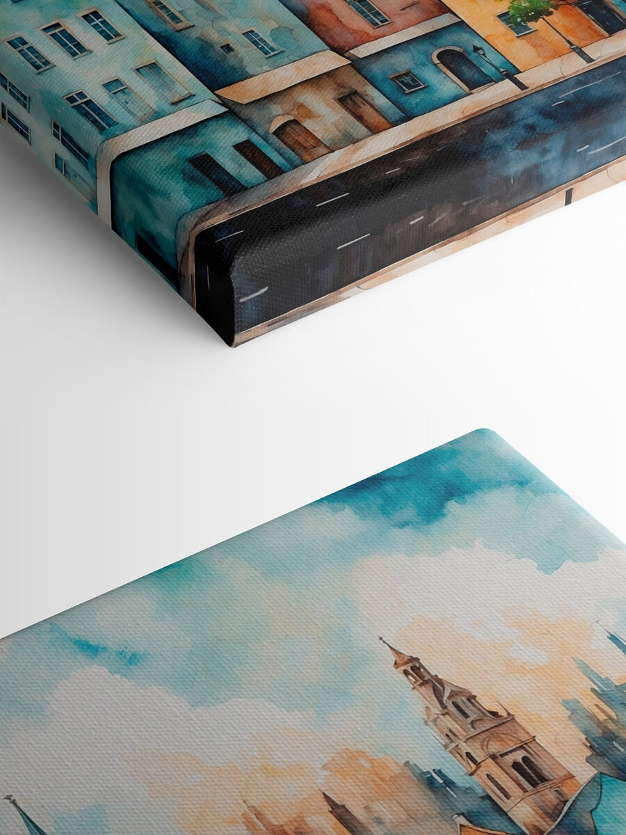 Aquarell einer Häuserzeile