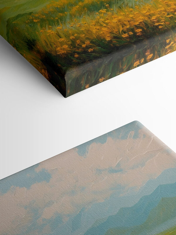 Blumenfeld und Berge Blumenfeld und Berge