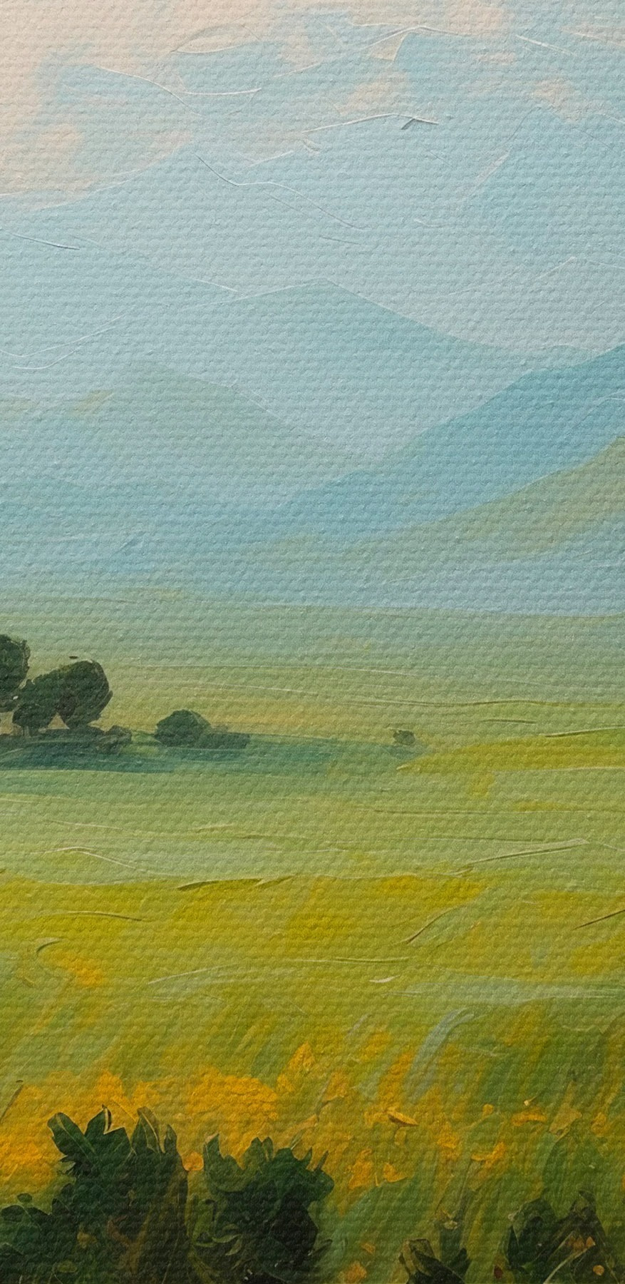 Blumenfeld und Berge Blumenfeld und Berge