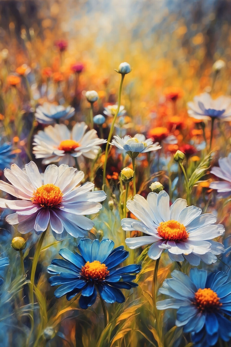 Vibrant blooms in a colorful field Vibrant blooms in a colorful field
