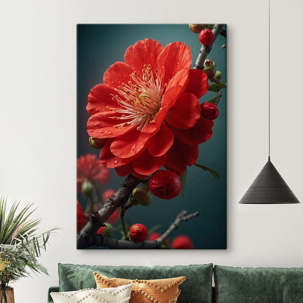 Lebendige Blüte mit zarten Wassertröpfchen Lebendige Blüte mit zarten Wassertröpfchen