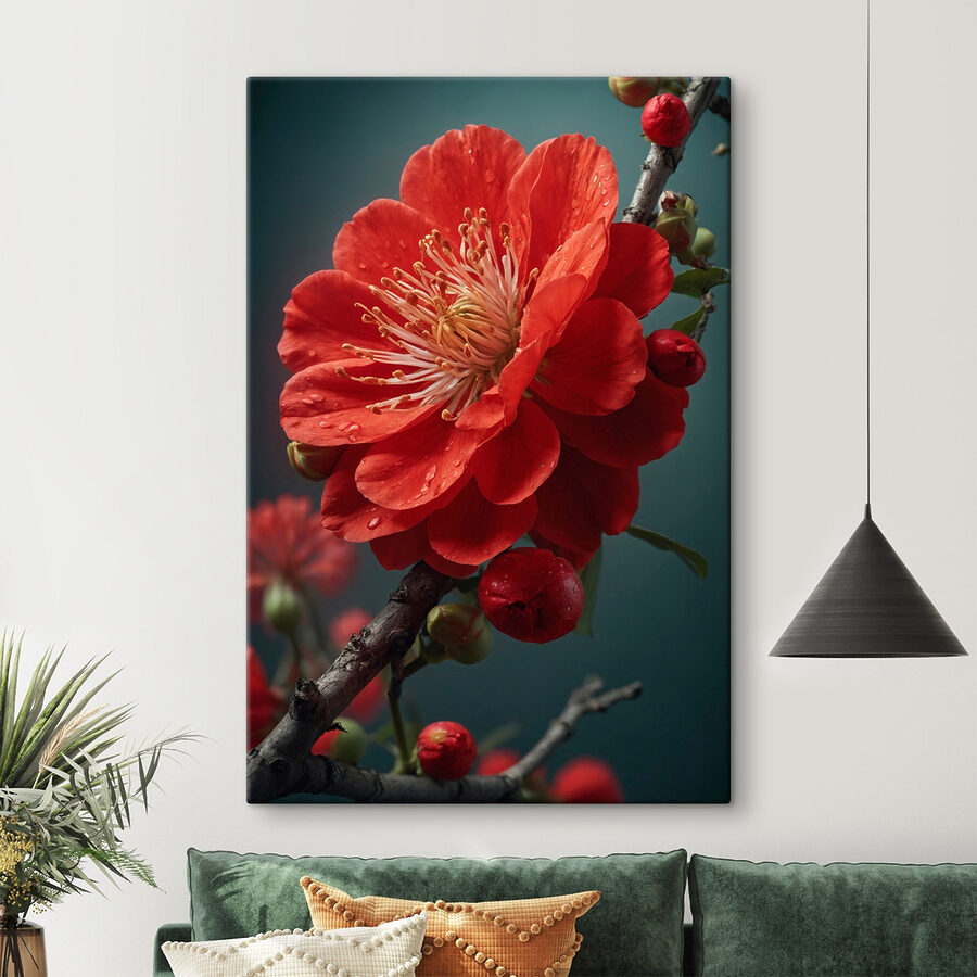 Lebendige Blüte mit zarten Wassertröpfchen