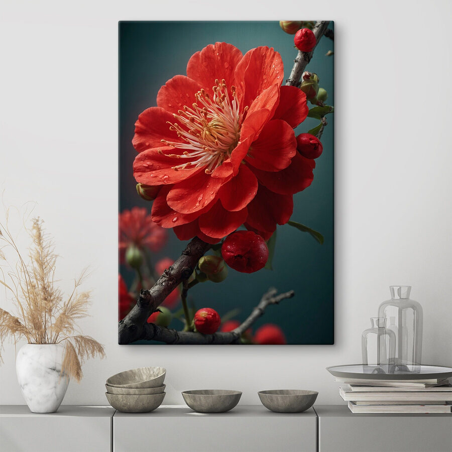 Lebendige Blüte mit zarten Wassertröpfchen