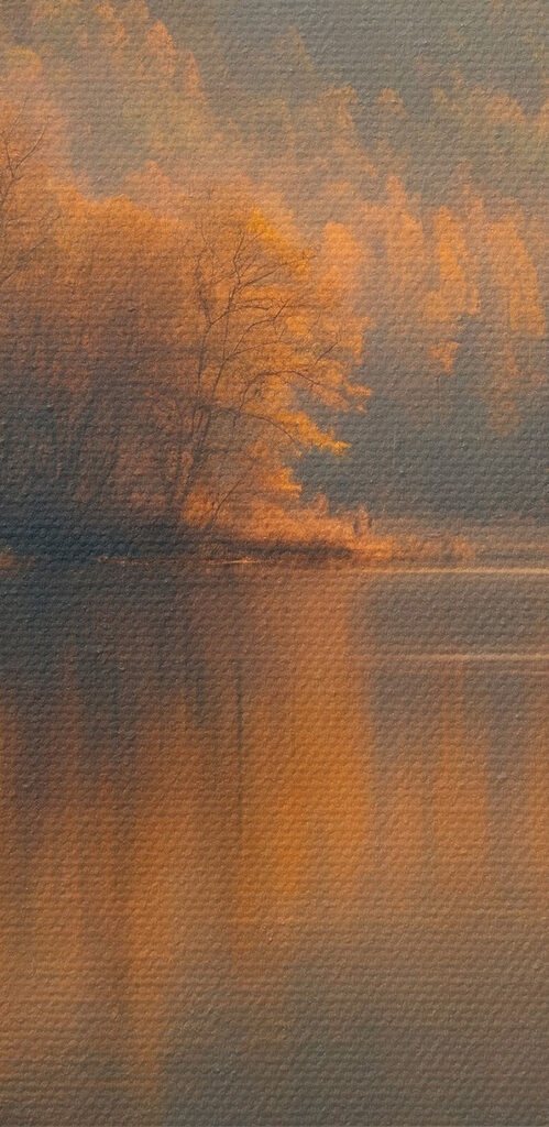 Lake with trees and mountains in the background Lake with trees and mountains in the background