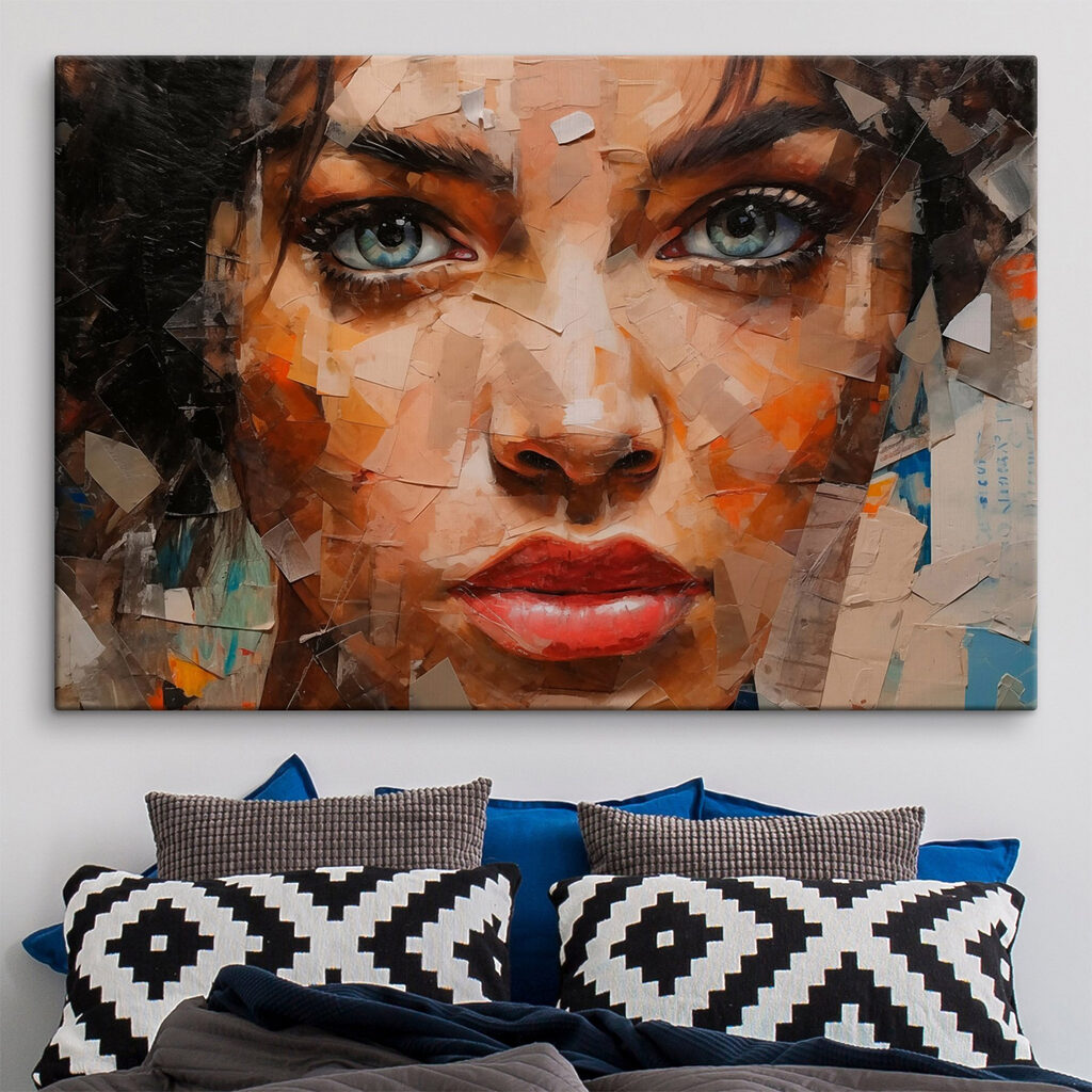 Painting of a woman's face