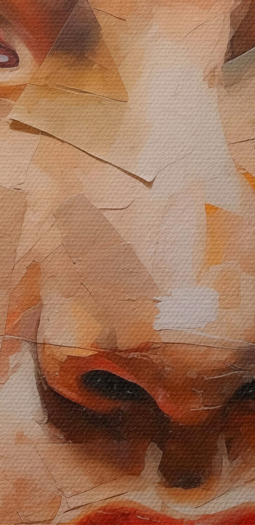 Painting of a woman's face