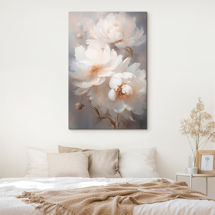 Malerei von weißen Blumen
