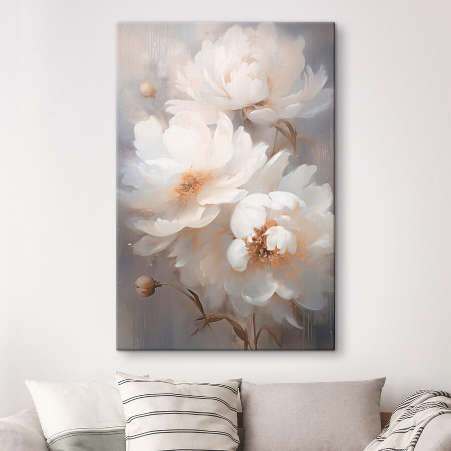 Malerei von weißen Blumen